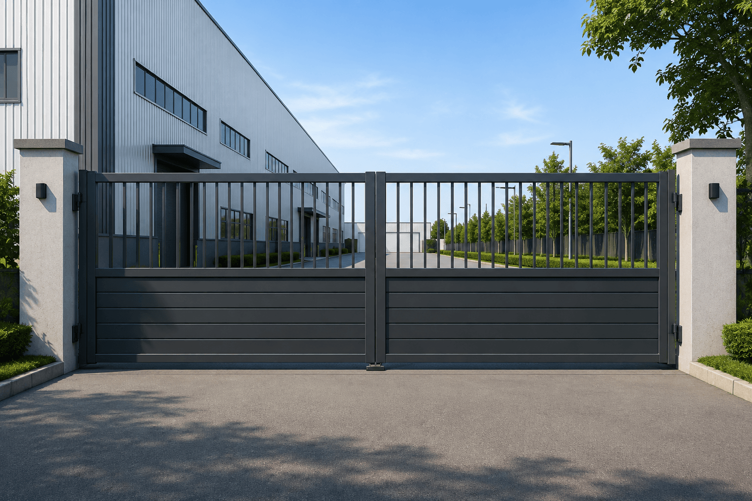 Placeholder for a photograph of an automatic swing gate installation in Al Nahda, Sharjah